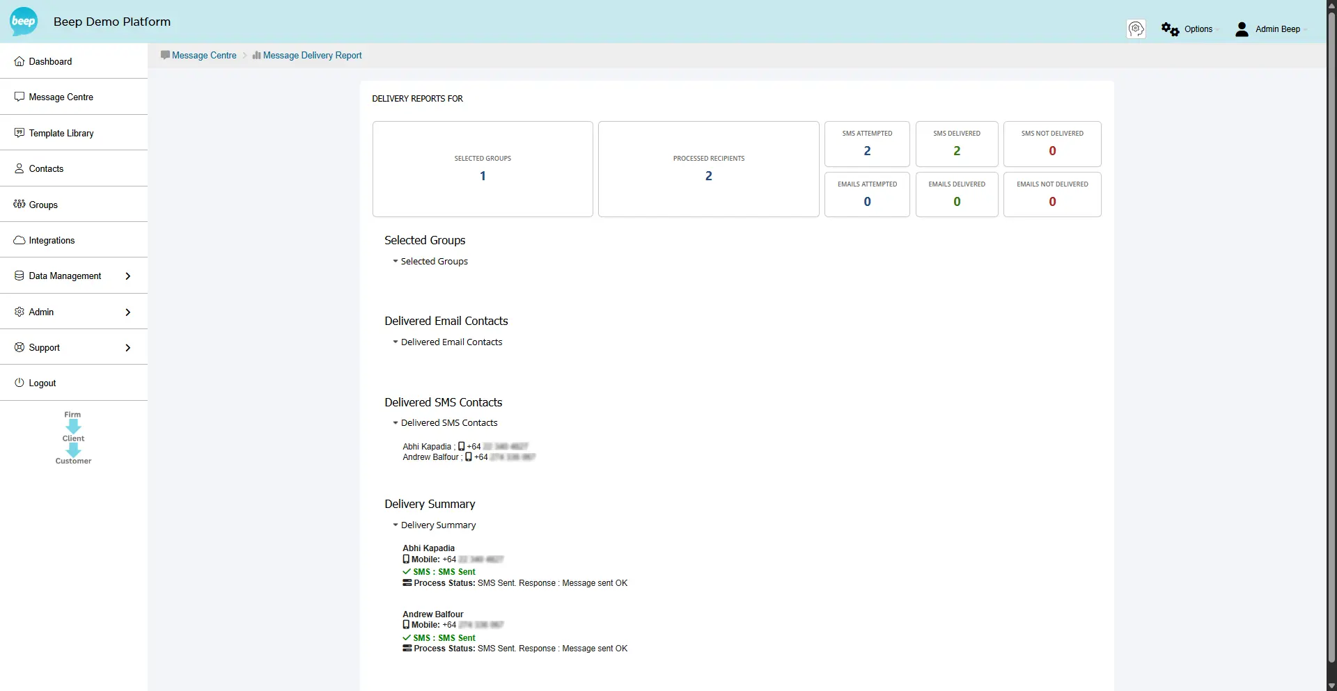 Reporting and Analytics Screenshot