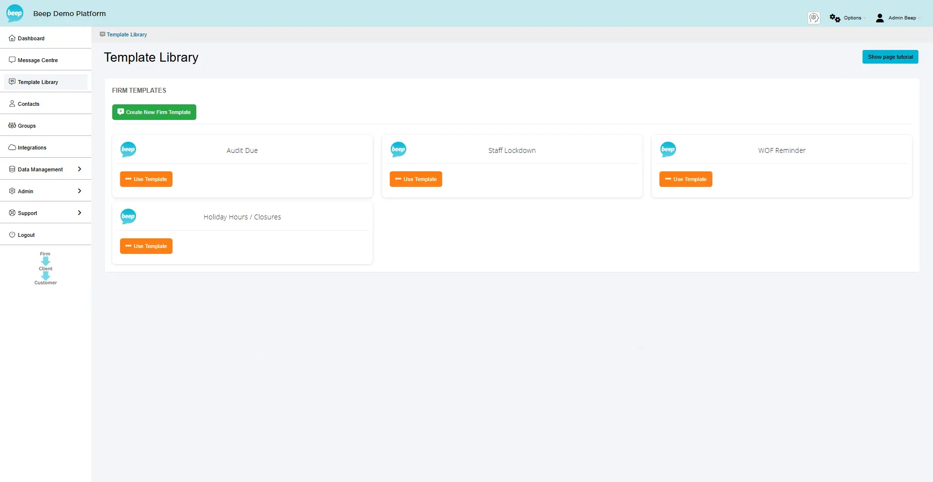 Template Library Screenshot